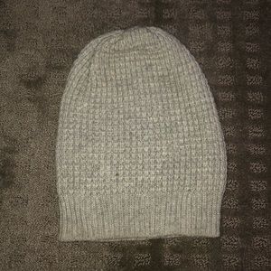 light gray knit beanie